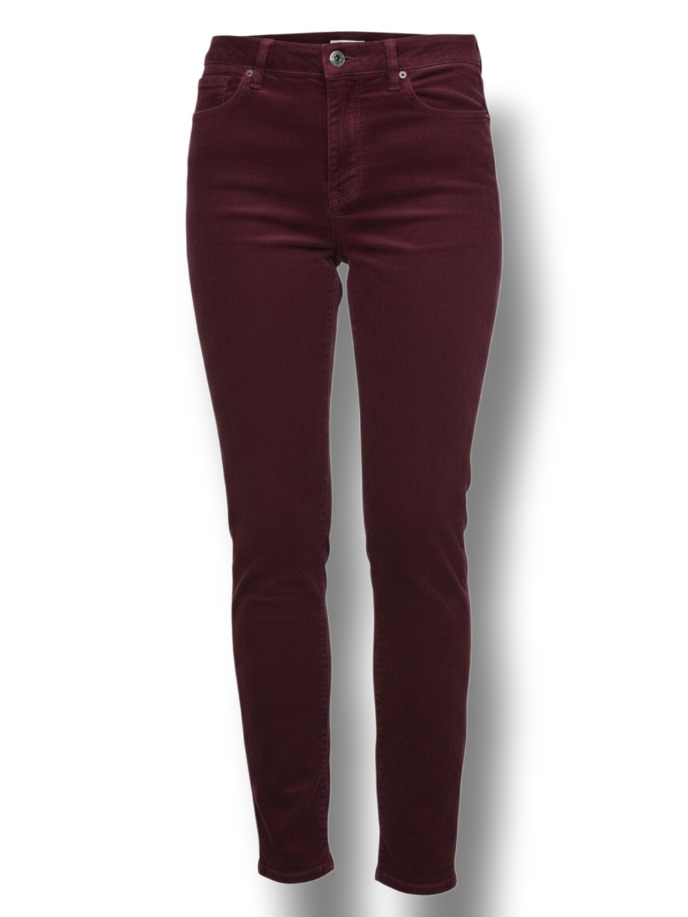J. Crew Women’s Velvet Stretch Skinny Jeans, Deep Wine, size 29